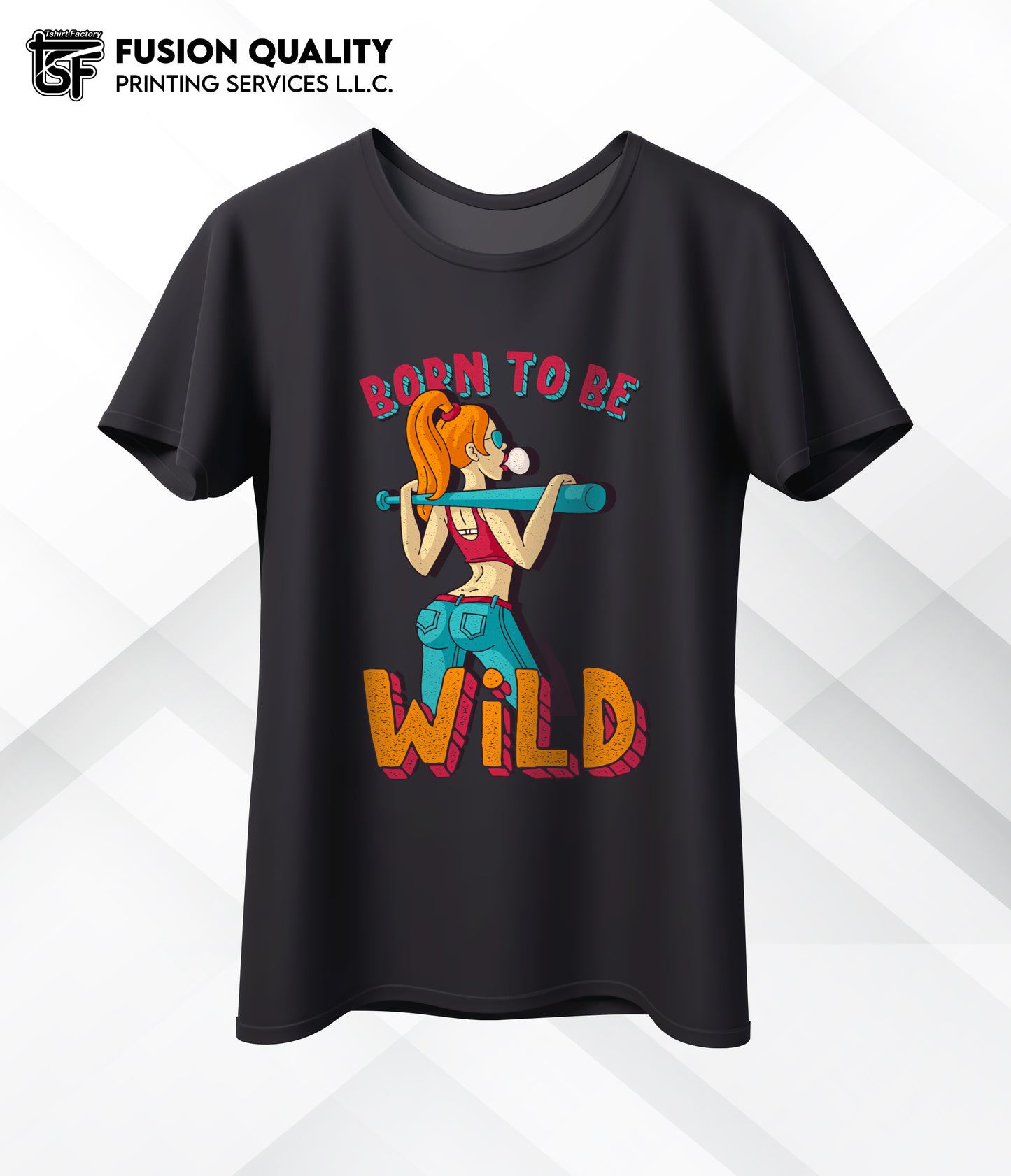 BORN TO BE WILD Premium Tshirt Design