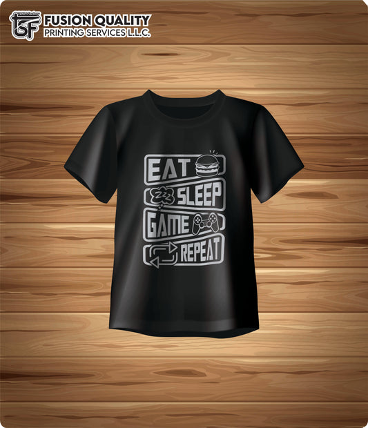 EAT GAME REPEAT Premium Tshirt Design