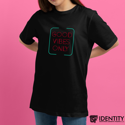 Good Vibes Premium Ladies Tshirt Design