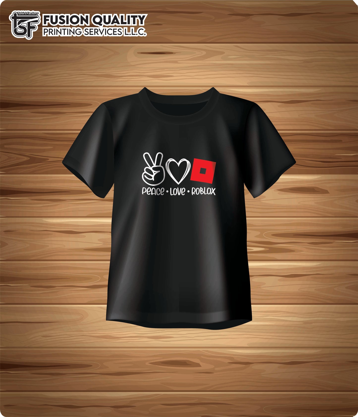 PEACE LOVE ROBLOX Premium Tshirt Design