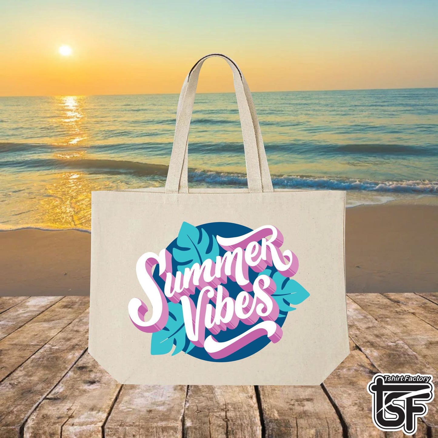 Summer Vibes Tote Bag Design