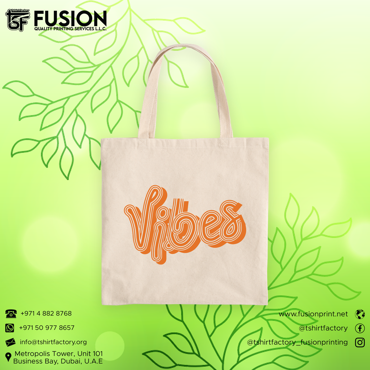 Vibes 100% Cotton Canvas Bag